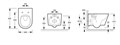 Bastille Подвесной унитаз без обода (крышка E24889-00 выписывается отдельно) EDAB102-00