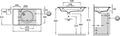 Раковина Jacob Delafon Odeon Rive Gauche EXAV112-Z-00, 90 см, белая EXAV112-Z-00