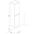 JADE  пенал 350x300x1400mm, белый 3827701