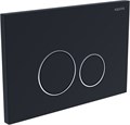 KDI-0000020 (005D) Панель смыва Черная матовая ободок хром (клавиши круглые) KDI-0000020