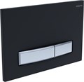KDI-0000026 (009D-1) Панель смыва Slim Черный матовый (клавиша прямоугольная, никель) KDI-0000026