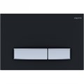 KDI-0000031 (009D-2) Панель смыва Slim Черный матовый (клавиша прямоугольная, хром) KDI-0000031