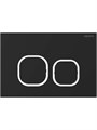 KDI-0000059(BD) Панель смыва Черный матовый ободок хром (клавиши квадрат), 162*244 мм KDI-0000059