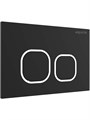 KDI-0000059(BD) Панель смыва Черный матовый ободок хром (клавиши квадрат), 162*244 мм KDI-0000059