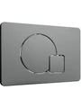 KDI-0000070(QC-1) Панель смыва Оружейная сталь матовая (клавиши круг/квадрат), 162*244 мм KDI-0000070