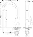 "LINARA" Смеситель для кухни с высоким поворотным изливом, хром LM0405C