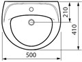 LYRA  раковина 50х41 см /Тосно/ 1427.0.000.104.1