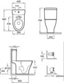 ODEON UP  чаша унитаза Vario 66*36,5 см 4957CK-00