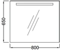 PARALLEL  (старый EB1153-NF)Зеркало с подсветкой 80х65 см EB1413-NF