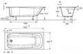 Patio  прямоугольная ванна 150*70 E6810RU-01