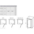 Душевая дверь Pivot PDOP2-100 черный + транспарент 03GA0300Z1