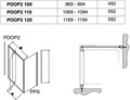 PDOP2-120 белая+транспарент, Pivot душевая дверь двухэлементная , ручки хром 03GG0100Z1