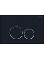 PNS-0000015 (005DQ) Панель смыва Черная матовая ободок хром для INSP-0000001 Pneumo S (клавиши квадрат) PNS-0000015