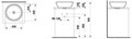 PRO B 1296.2.000.109.1 раковина 42х42 без перелива 8.1296.2.000.109.1