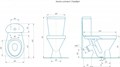 Унитаз - компакт "Стандарт Эконом" белый, 1 РЕЖ, полипропелен косой вып R.WS.STD.О1.OBL