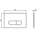 R0117AA OLEAS™ M1 SmartFlush Механическая панель двойной смыв (для комбинации с комплектом SmartFlush R018667 - заказывается дополнительно)(гл. хром) R0117AA