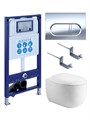 (рама AQUATEK INS-0000025 +крепление KKI-0000002 +кнопка KDI-0000043 +унитаз AQ1980-00 +тонкое сиденье с механиз) SET AQUATEK АЛЬТАИР cm-043 4в1