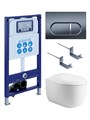 (рама AQUATEK INS-0000025 +крепление KKI-0000002 +кнопка KDI-0000050 +унитаз AQ1980-00 +тонкое сиденье с механиз) SET AQUATEK АЛЬТАИР cm-050 4в1
