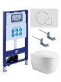 (рама AQUATEK INS-0000025 +крепление KKI-0000002 +кнопка KDI-0000066 +унитаз AQ1980-00 +тонкое сиденье с механиз) SET AQUATEK АЛЬТАИР cm-066 4в1