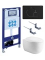 (рама AQUATEK INS-0000025 +крепление KKI-0000002 +кнопка KDI-0000069 +унитаз AQ1980-00 +тонкое сиденье с механиз) SET AQUATEK АЛЬТАИР cm-069 4в1