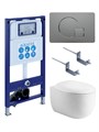 (рама AQUATEK INS-0000025 +крепление KKI-0000002 +кнопка KDI-0000070 +унитаз AQ1980-00 +тонкое сиденье с механиз) SET AQUATEK АЛЬТАИР cm-070 4в1
