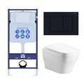 Set AQUATEK АМАДЕО cm (рама AQUATEK Standard INS-0000012 с звукоиз.прокладкой+крепеж KKI-0000002+кнопкаKDI-0000012+унитаз АМАДЕО AQ1180-00 с крышкой SET AQUATEK АМАДЕО cm-012 4в1