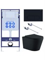 Set AQUATEK ВЕГА (рама AQUATEK Standard INS-0000012 с звукоиз.прокладкой+крепеж KKI-0000001+кнопкаKDI-0000017+унитаз ВЕГА AQ1905-MB с крышкой-сиденьем Set AQUATEK ВЕГА MB-017 4в1