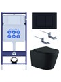 Set AQUATEK ВЕГА (рама AQUATEK Standard INS-0000012 с звукоиз.прокладкой+крепеж KKI-0000002+кнопкаKDI-0000012+унитаз ВЕГА AQ1905-MB с крышкой-сиденьем Set AQUATEK ВЕГА MB-012 4в1