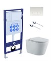 SET AQUATEK ВЕГА-1905-013 (рама AQUATEK Standard INS-0000012 с клавишей KDI-0000013 и крепежом KKI-0000001+унитаз ВЕГА AQ1905-00 с тонким сиденьем sc SET AQUATEK ВЕГА-1905-013 KK-1