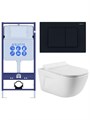 (рама AQUATEK Standard INS-0000012+ кркпеж KKI-0000002+клавиша KDI-0000012+унитаз ДИВА AQ2012-00 с тонким сиденьем soft-close SET AQUATEK ДИВА-012 4в1