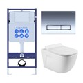SET AQUATEK ДИВА-023 4в1 (рама AQUATEK Standard INS-0000012+ кркпеж KKI-0000002+клавиша KDI-0000023+унитаз ДИВА AQ2012-00 с тонким сиденьем soft-close SET AQUATEK ДИВА 4в1