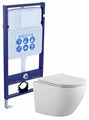 (рама AQUATEK Standard INS-0000012(без клавиши и крепежа)+унитаз ЕВРОПА AQ1901-00 с тонким сиденьем soft-close Set AQUATEK ЕВРОПА