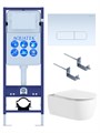 (рама AQUATEK INS-0000017+крепление KKI-0000002 +кнопка KDI-0000013 + унитаз AQ1106L-00+тонкое сиденье с механиз) Set AQUATEK ЕВРОПА New-013 4в1