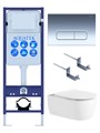 (рама AQUATEK INS-0000017+крепление KKI-0000002 +кнопка KDI-0000016 + унитаз AQ1106L-00+тонкое сиденье с механиз) Set AQUATEK ЕВРОПА New-016 4в1