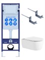(рама AQUATEK INS-0000017+крепление KKI-0000002 + унитаз AQ1106L-00+тонкое сиденье с механиз) Set AQUATEK ЕВРОПА New-017 3в1
