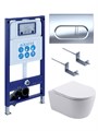 (рама AQUATEK INS-0000025 +крепление KKI-0000002 +кнопка KDI-0000043 +унитаз AQ1106L-00 +тонкое сиденье с механиз) SET AQUATEK ЕВРОПА New-043 4в1