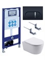 (рама AQUATEK INS-0000025 +крепление KKI-0000002 +кнопка KDI-0000045 +унитаз AQ1106L-00 +тонкое сиденье с механиз) SET AQUATEK ЕВРОПА New-045 4в1