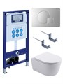 (рама AQUATEK INS-0000025 +крепление KKI-0000002 +кнопка KDI-0000068 +унитаз AQ1106L-00 +тонкое сиденье с механиз) SET AQUATEK ЕВРОПА New-068 4в1