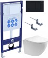 (рама AQUATEK Standard INS-0000012 с клавишей KDI-0000012 и крепежом KKI-0000002+унитаз AQ1900T-00 с тонким сиденьем sc) SET AQUATEK ЕВРОПА T KDI12