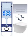 (рама AQUATEK INS-0000017 +клавиша KDI-0000014 +крепеж KKI-0000002 +унитаз ЕВРОПА AQ1900T-00 с тонким сиденьем sc) SET AQUATEK ЕВРОПА T-17-KDI14