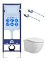 (рама AQUATEK Standard INS-0000017+крепеж KKI-0000001+унитаз ЕВРОПА AQ1900T-00 с тонким сиденьем soft-close) SET AQUATEK ЕВРОПА T-17-KKI1