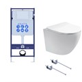 (рама AQUATEK Standard INS-0000012(без клавиши)+крепеж KKI-0000001+унитаз ЕВРОПА AQ1900T-00 с тонким сиденьем soft-close SET AQUATEK ЕВРОПА T-KKI1
