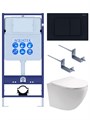 (рама AQUATEK Standard INS-0000012 с клавишей KDI-0000012 и крепежом KKI-0000002+унитаз AQ1901-00 с тонким сиденьем sc) SET AQUATEK ЕВРОПА-012 4в1