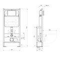 (рама AQUATEK INS-0000016 отдельностоящая +кнопкаKDI-0000014+унитаз ЕВРОПА AQ1106-00 с крышкой-сиденьем Set AQUATEK ЕВРОПА-014 3в1