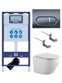 (рама AQUATEK INS-0000025 +крепление KKI-0000002 +кнопка KDI-0000050 +унитаз AQ1901-00 +тонкое сиденье sc) SET AQUATEK ЕВРОПА-050 4в1