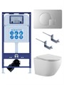 (рама AQUATEK INS-0000025 +крепление KKI-0000002 +кнопка KDI-0000068 +унитаз AQ1901-00 +тонкое сиденье sc) SET AQUATEK ЕВРОПА-068 4в1