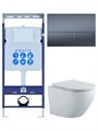 (рама AQUATEK INS-0000010 + клавиша KDI-0000054 + унитаз ЕВРОПА AQ1901-MW с тонким сиденьем soft-close) SET AQUATEK ЕВРОПА-MW