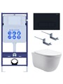 Set AQUATEK КЛАССИК (рама AQUATEK Standard INS-0000012 с звукоиз.прокладкой+крепеж KKI-0000002+кнопкаKDI-0000017+унитаз КЛАССИК AQ1111-00 с крышкой SET AQUATEK КЛАССИК-017 4в1