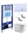 (рама AQUATEK INS-0000025 +крепление KKI-0000002 +кнопка KDI-0000042 +унитаз AQ1112-00 +тонкое сиденье с механиз) SET AQUATEK КЛАССИК cm-042 4в1