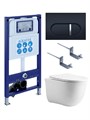 (рама AQUATEK INS-0000025 +крепление KKI-0000002 +кнопка KDI-0000045 +унитаз AQ1112-00 +тонкое сиденье с механиз) SET AQUATEK КЛАССИК cm-045 4в1